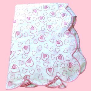 D. Porthault Pink Coeurs Hearts Top Sheet Bedding